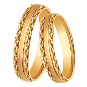 Золотое обручальное кольцо 4 мм МАГНАТ МА 17002 МА 17002 фото